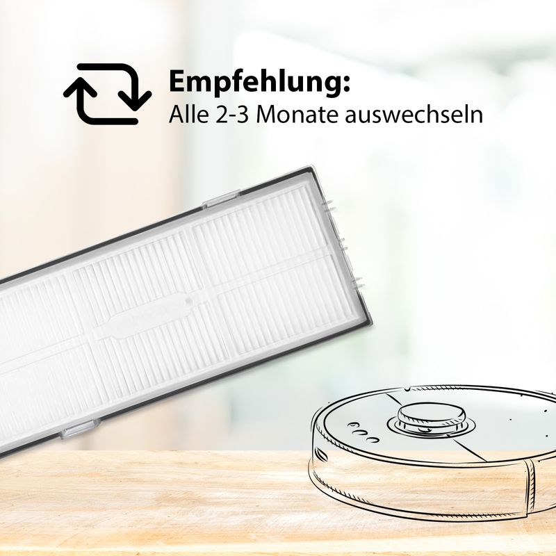 Alternativer HEPA-Filter für Roborock S7 S7 MAXV+ S7 MAX S7 MAXV Ultra