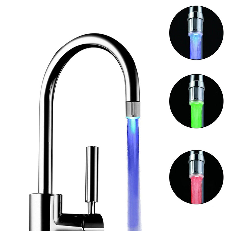 LED-Wasserhahn-Aufsatz mit Farbwechsel Multicolor Badezimmer