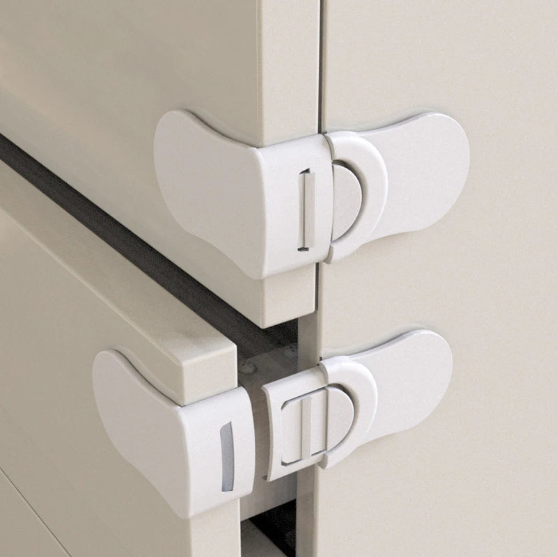 Kindersicherung Für Kühlschrank, Schrank & Schublade - 4 Stück Starkes ABS, Drehbar & Einfach Anzubringen