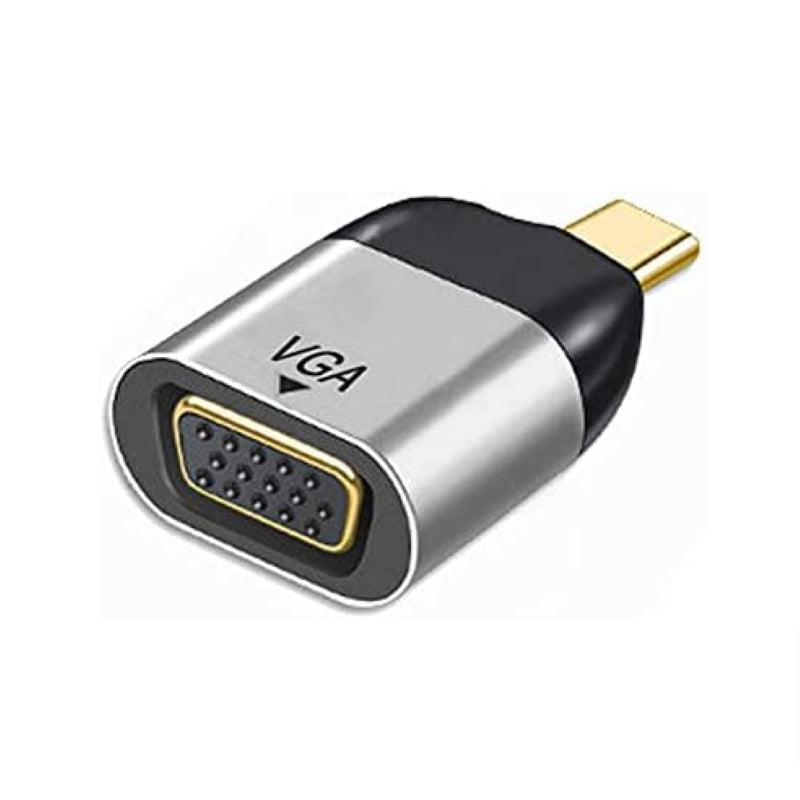 USB-C zu VGA Adapter Kabelmonitor Übermittler 1080p 60Hz m/w