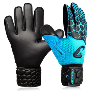 Fussballhandschuhe Kralle Junior Pro 3.0 Gr. 5 Blau Torwart Keeper Goalie Handschuhe