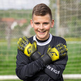 Fussballhandschuhe Kralle Protector Gr. 6 Gelb Torwart Keeper Goalie Handschuhe