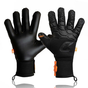 Fussballhandschuhe Fly Dark Soul Gr. 8 Schwarz Torwart Keeper Goalie Handschuhe