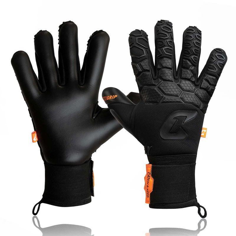 Fussballhandschuhe Fly Dark Soul Gr. 12 Schwarz Torwart Keeper Goalie Handschuhe