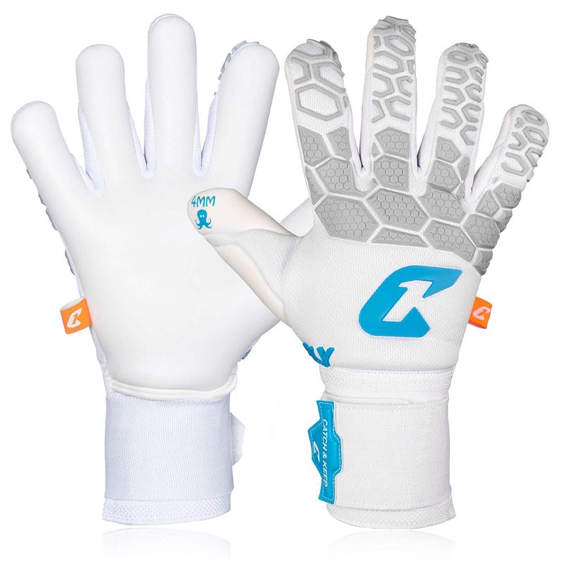 Fussballhandschuhe Fly White Soul Gr. 7 Weiss Torwart Keeper Goalie Handschuhe