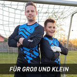 Trikot Protection Torwarttrikot Gr. 152 Blau-Schwarz Fussball Torwart Shirt Oberteil