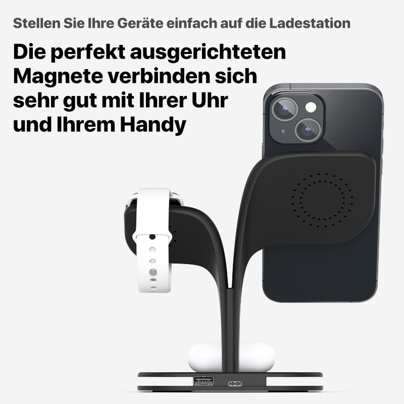 5-in-1 wireless Ladegerät Qi-Schnellladegerät Dockingstation