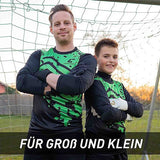 Trikot Protection Torwarttrikot Gr. XL Grün-Schwarz Fussball Torwart Shirt Oberteil