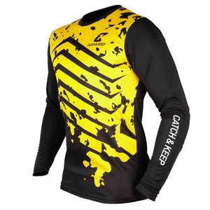 Trikot Protection Torwarttrikot Gr. S Gelb-Schwarz Fussball Torwart Shirt Oberteil