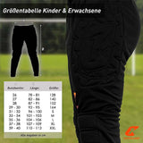 Torwarthose Flight Protection Gr. 128 Schwarz Fussball Goalie Torwart Trainingshose