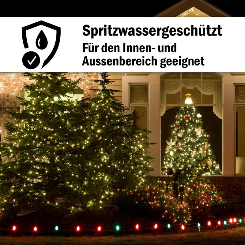 13.42m LED Lichterkette Weihnachten Leuchtkette Lichtgirlande