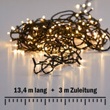 13.42m LED Lichterkette Weihnachten Leuchtkette Lichtgirlande