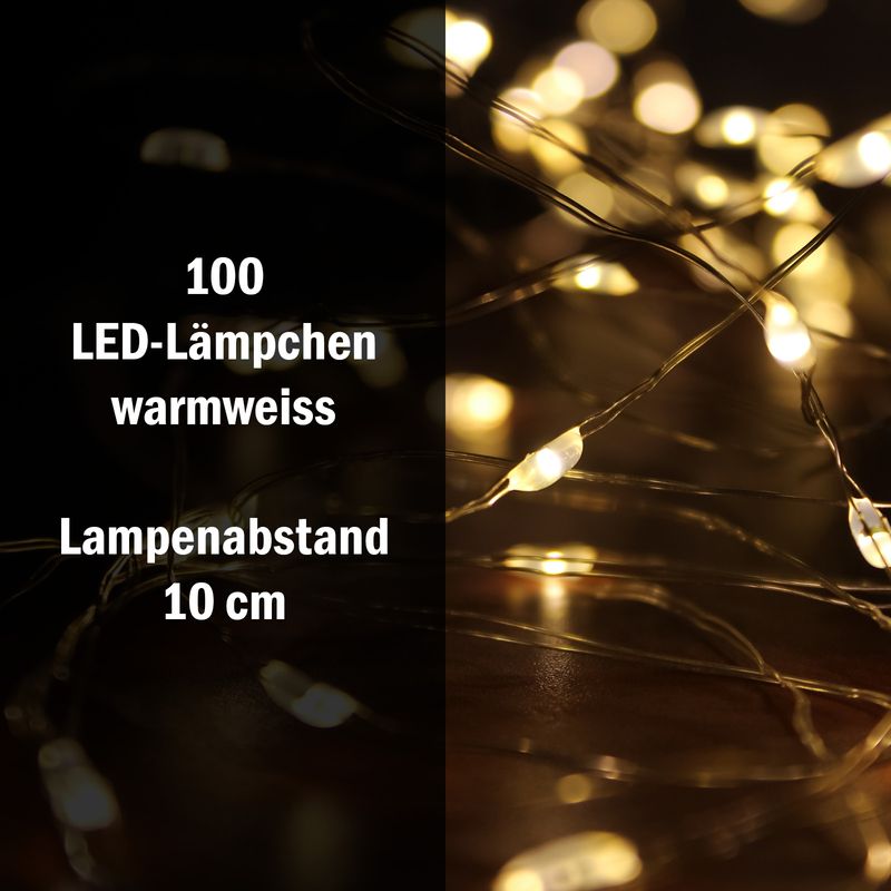 9.8m LED Lichterkette Leuchtkette Weihnachten Lichtgirlande