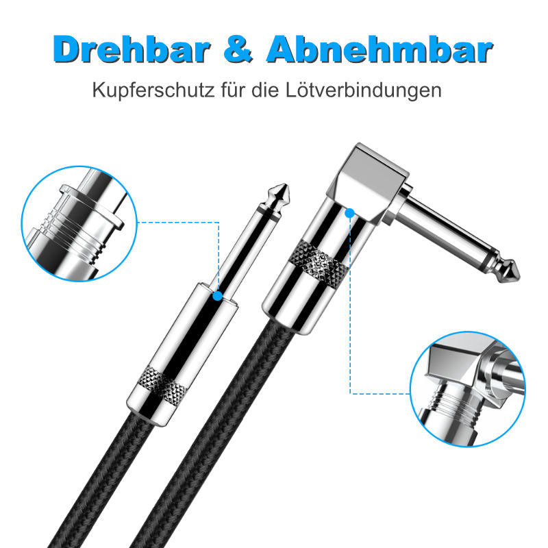 Musikinstrumentenkabel 2m Audiokabel Klinkenkabel Gitarrenkabel