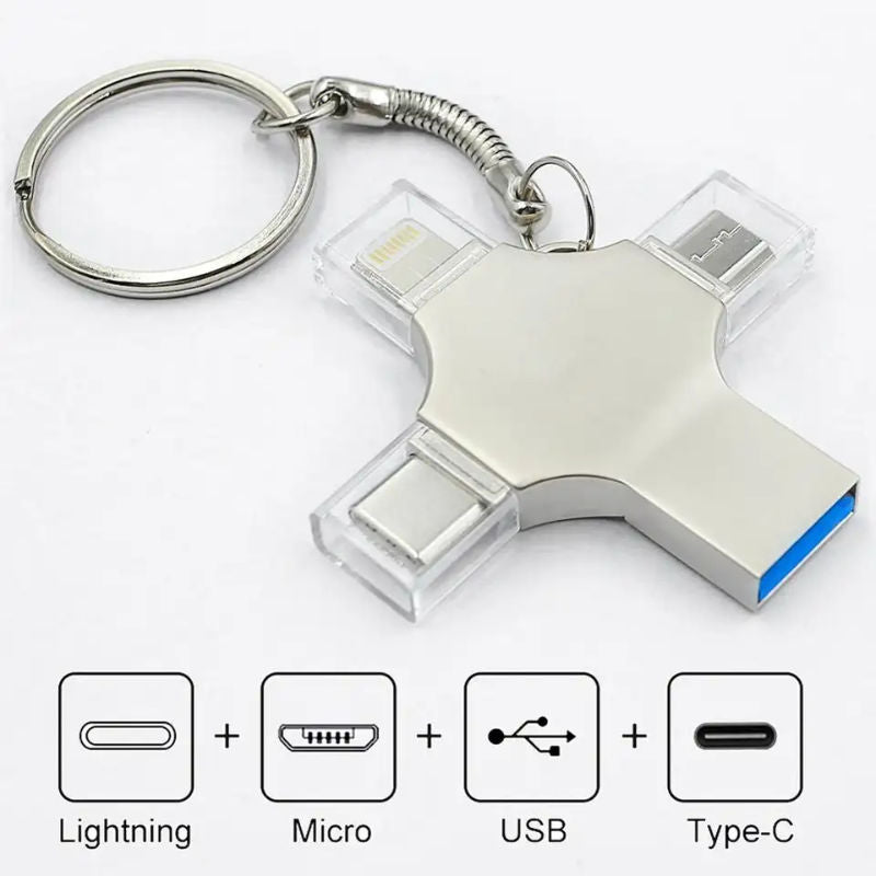 4-in-1 USB-Stick Lightning-Stick Datenstick Flash-Laufwerk USB-Drive