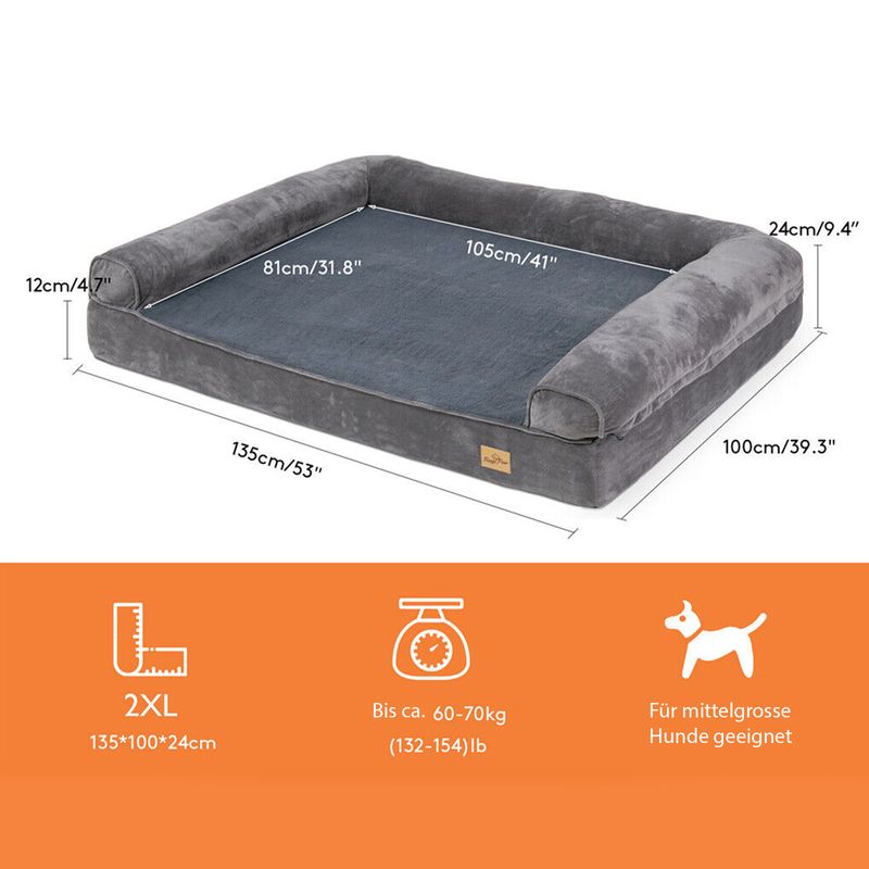 ZuckerTi Hundebett – Kuscheliges Tierbett Mit Wendekissen, In Verschiedenen Größen & Farben Für Hunde & Katzen