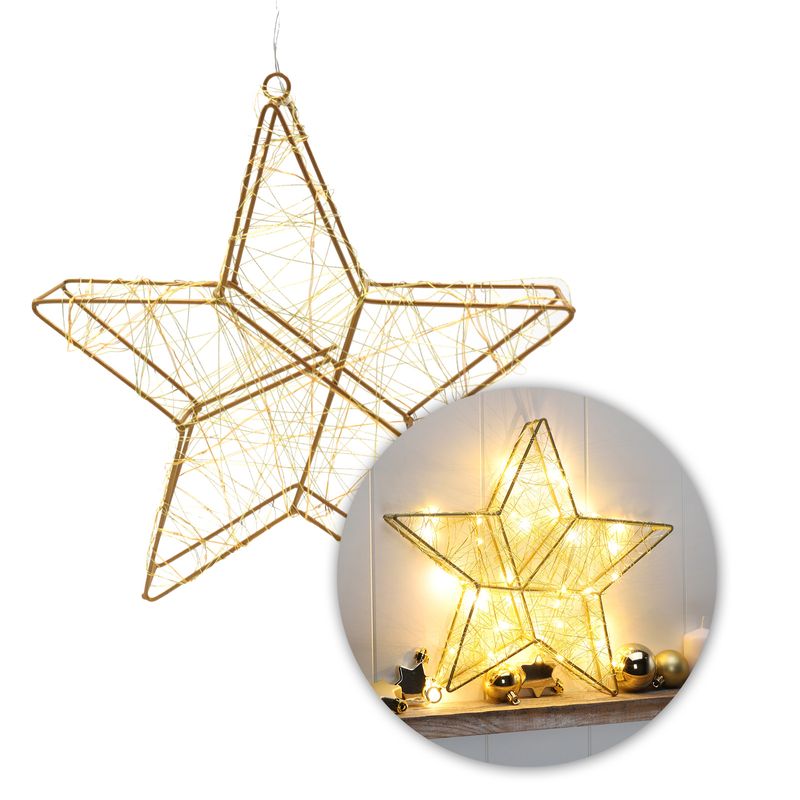 LED-Weihnachtsstern Metallstern LED-Stern Drahtstern Leuchtstern – Hermex.ch