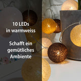 2.2m LED Lichterkette Ball Kugel Leuchtkette Lichtgirlande Dekoration