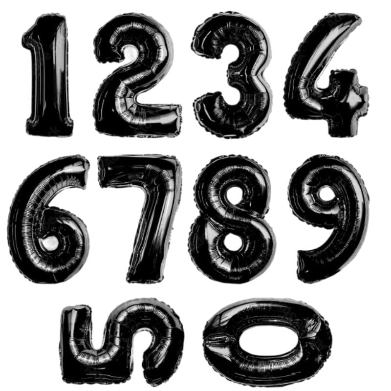 Folienballon Zahl 6 Schwarz Zahlenballon Geburtstagsparty Ballon 81cm