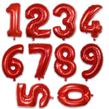 Folienballon Zahl 4 Zahlenballon Heliumballon Luftballon Rot 81cm