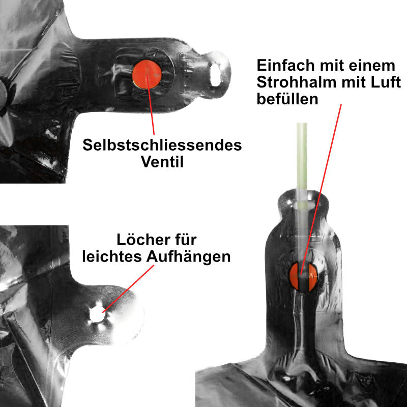 Folienballon Zahl 1 Schwarz Zahlenballon Heliumballon Luftballon 40cm