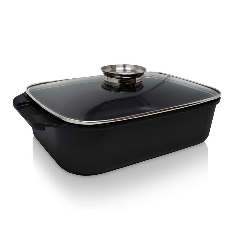 Aluguss-Bräter Garschale Rechteckbräter Aromabräter Schmorbräter