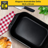 Aluguss-Bräter Garschale Rechteckbräter Aromabräter Schmorbräter