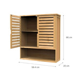 Hängeschrank Badezimmer Wandschrank Schrank Medizinschrank Bambus