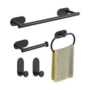 Bad Hardware Set 5-tlg Toilettenpapierhalter Handtuchhalter Wandhaken