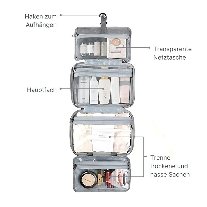 Kulturbeutel Necessaire Kosmetiktasche Toiletry-Bag Kulturtasche