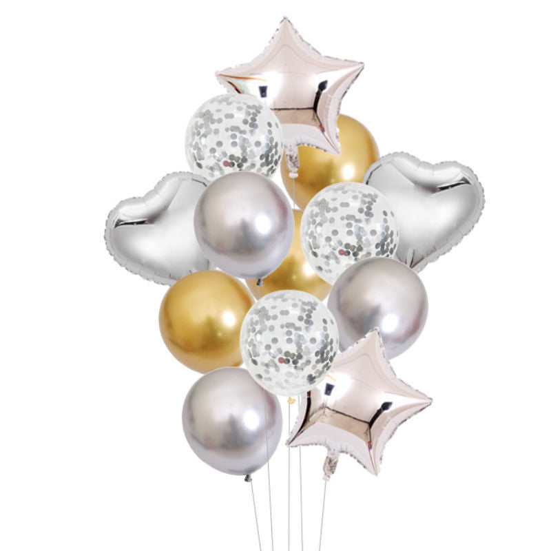 Party Ballon Set Luftballon-Kombi Geburtstagsballon Folienballon