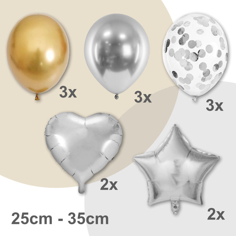 Party Ballon Set Luftballon-Kombi Geburtstagsballon Folienballon