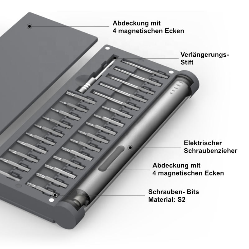 Elektrischer Schraubendreher Akku-Schraubenzieher Elektroschrauber Set