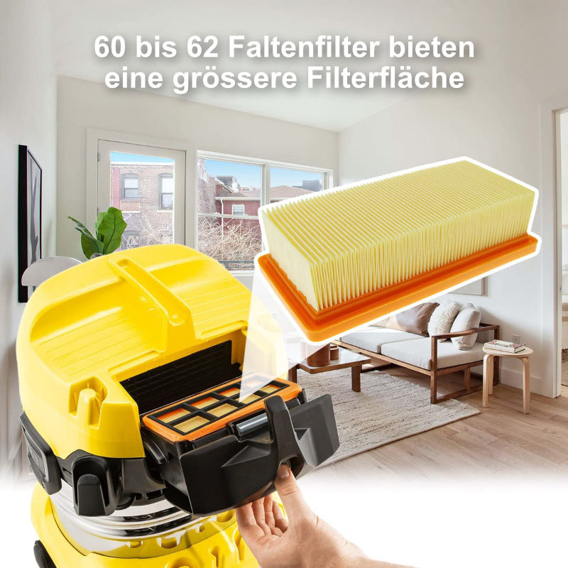 Alternativer Flachfaltenfilter Staubfilter für Kärcher Aschesauger AD