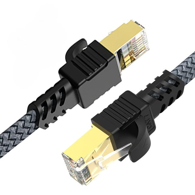 2m Netzwerkkabel Flachkabel Ethernet LAN Kabel RJ45 Kat. 7 flach UTP