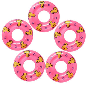 Schwimmringe 5 Stück Set für Barbie Pink Enten Muster Zubehör