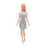 Ken und Barbie Kleider Paarweise Set Mode Casual Grau Weiss