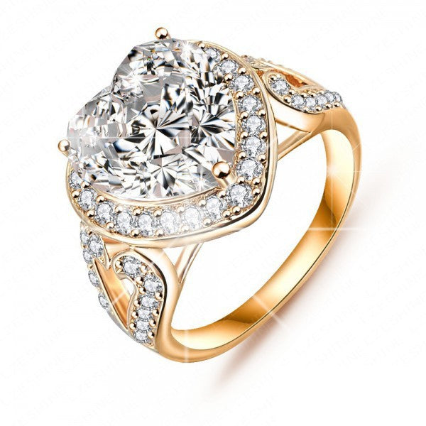 Vergoldeter Ring RGP mit Zirkonia - Gold Gr. 59