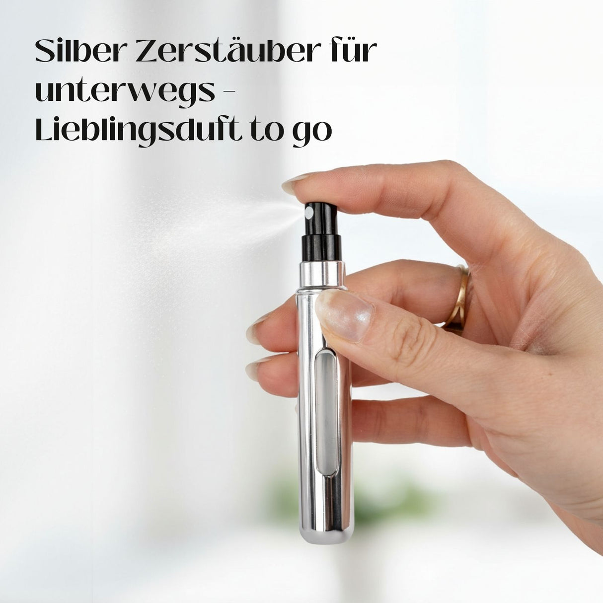 8ml Mini-Parfümzerstäuber Parfum Vaporisateur Silbrig