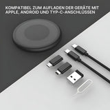 5-in-1 Kabelbox Adapter-Box USB-Etui Datenkabel-Set USB-Reisehülle