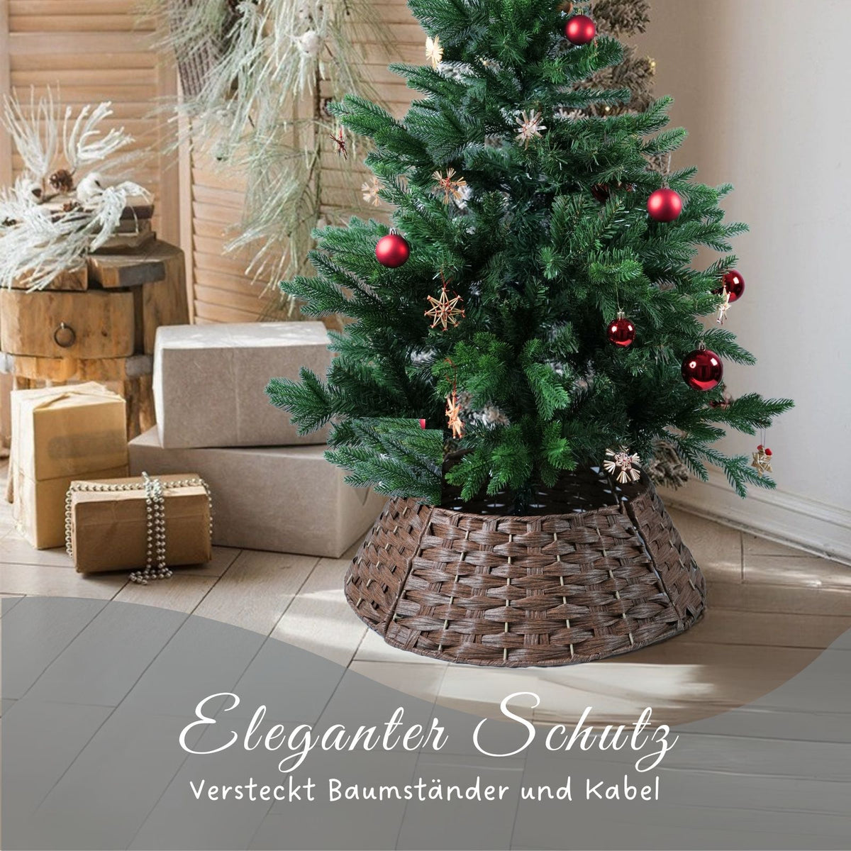 Weihnachtsbaum Korb Rock Kragen Korbabdeckung Tannenbaum Ring –