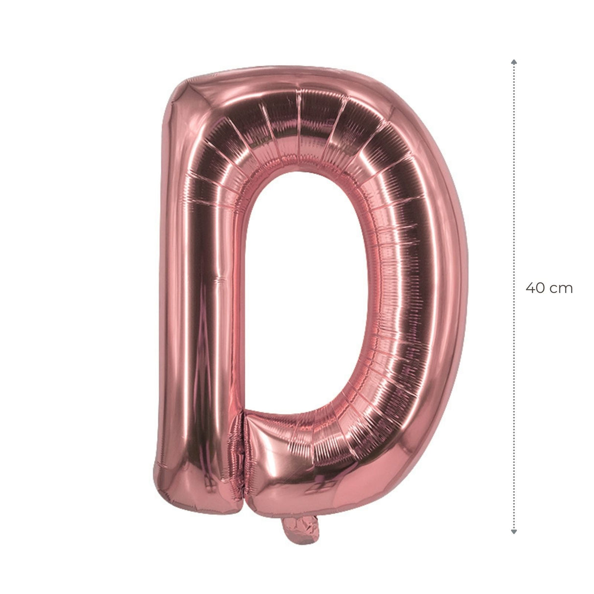 Buchstabenballon D Roségold Geburtstagsparty Ballon Folienballon 40cm