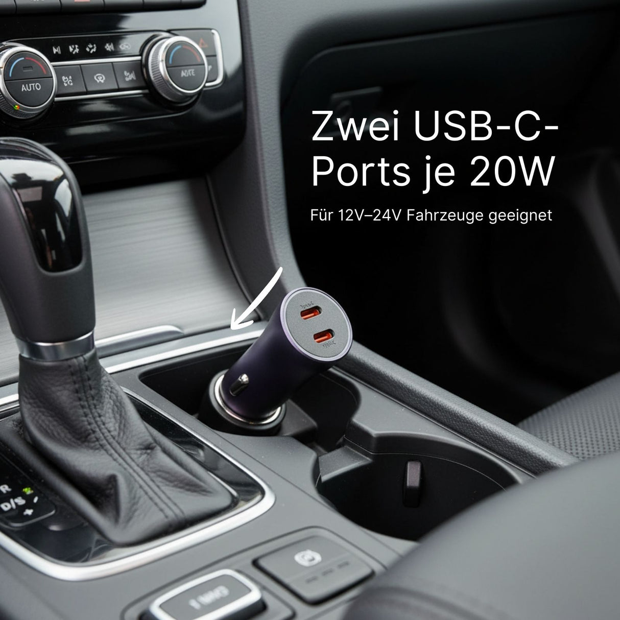 Car Charger USB-C KFZ-Ladegerät Auto-USB-Adapter Auto-Ladegerät