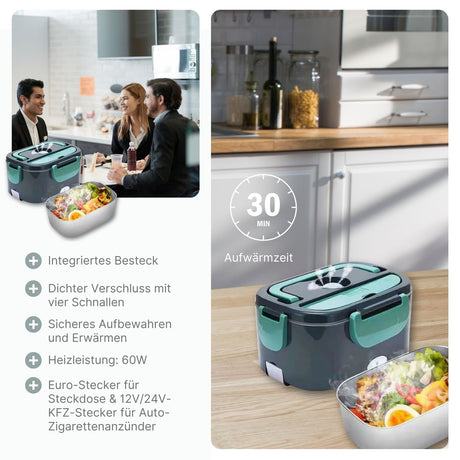 Elektrische Lunchbox Essensbox Brotdose beheizbarer Thermobehälter