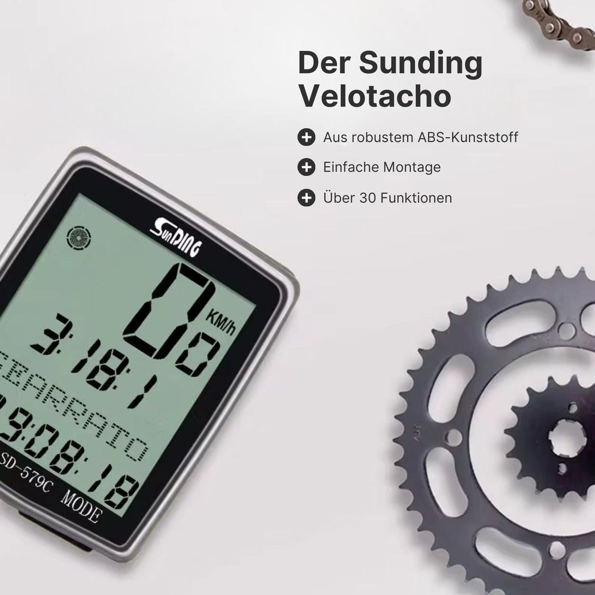 Sunding Fahrradtacho Velotacho Fahrradcomputer Velocomputer Bikecomputer