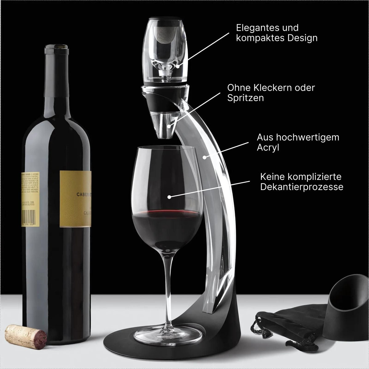 Magischer Weindekanter Weinbelüfter Rotwein Weisswein Dekantierer –