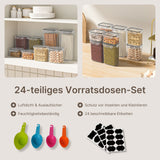 24-teiliges Vorratsdosen-Set mit Deckeln Frischhaltedosen Vorratsbehälter Aufbewahrungsbehälter