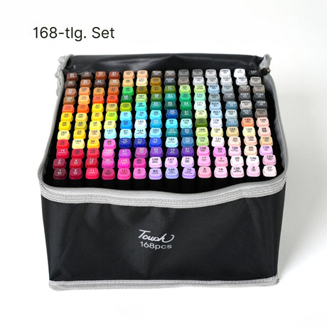 168-tlg. Set Doppelspitz-Filzstifte Dual Marker Doppelseitige Stifte Twin Marker