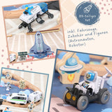 89-tlg. Holzeisenbahn-Set Weltraum-Spielzeugeisenbahn Kinderspielzeug
