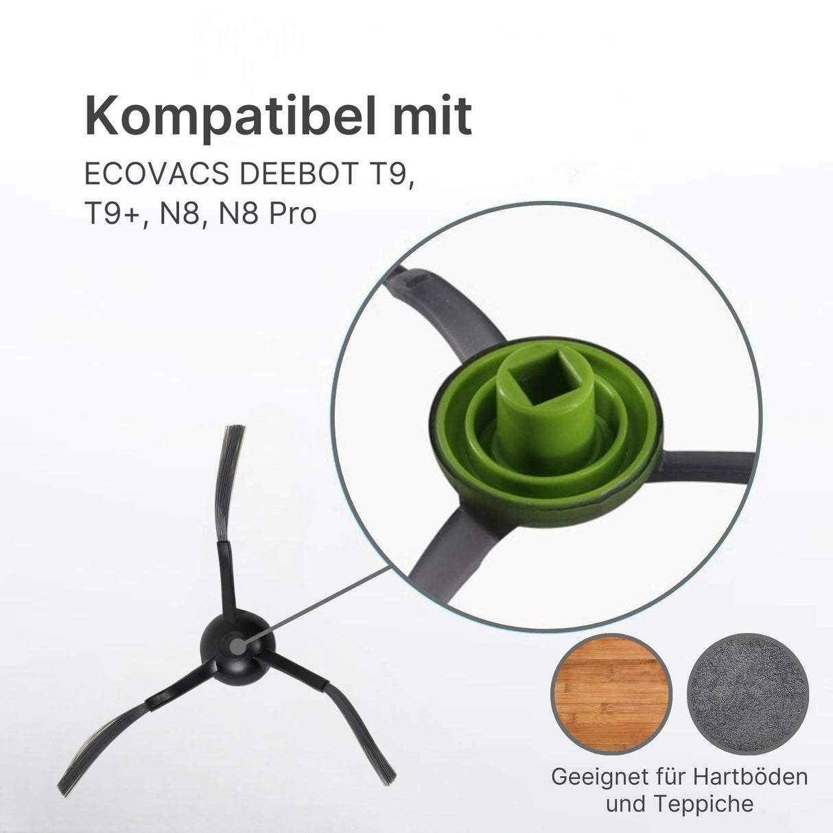 Alternative Seitenbürsten zu ECOVACS DEEBOT T9 T9+ N8 N8 Pro